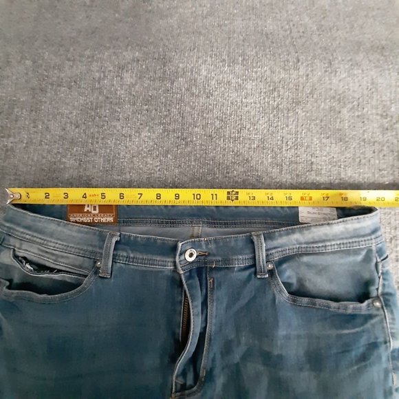American Legacy Jeans Size 14 Slim Stretch 38 x 30 Distressed medium Wash - Picture 13 of 16